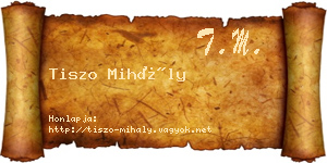 Tiszo Mihály névjegykártya